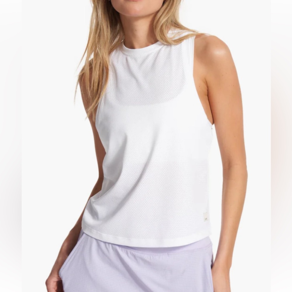 NWT Vuori Micro Mesh White Tank Size Small New With Tags